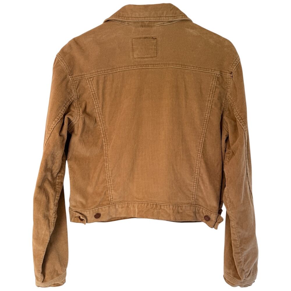 Levi Strauss Signature Corduroy Jacket Womens Small Tan Button Front Coat - Picture 2 of 5